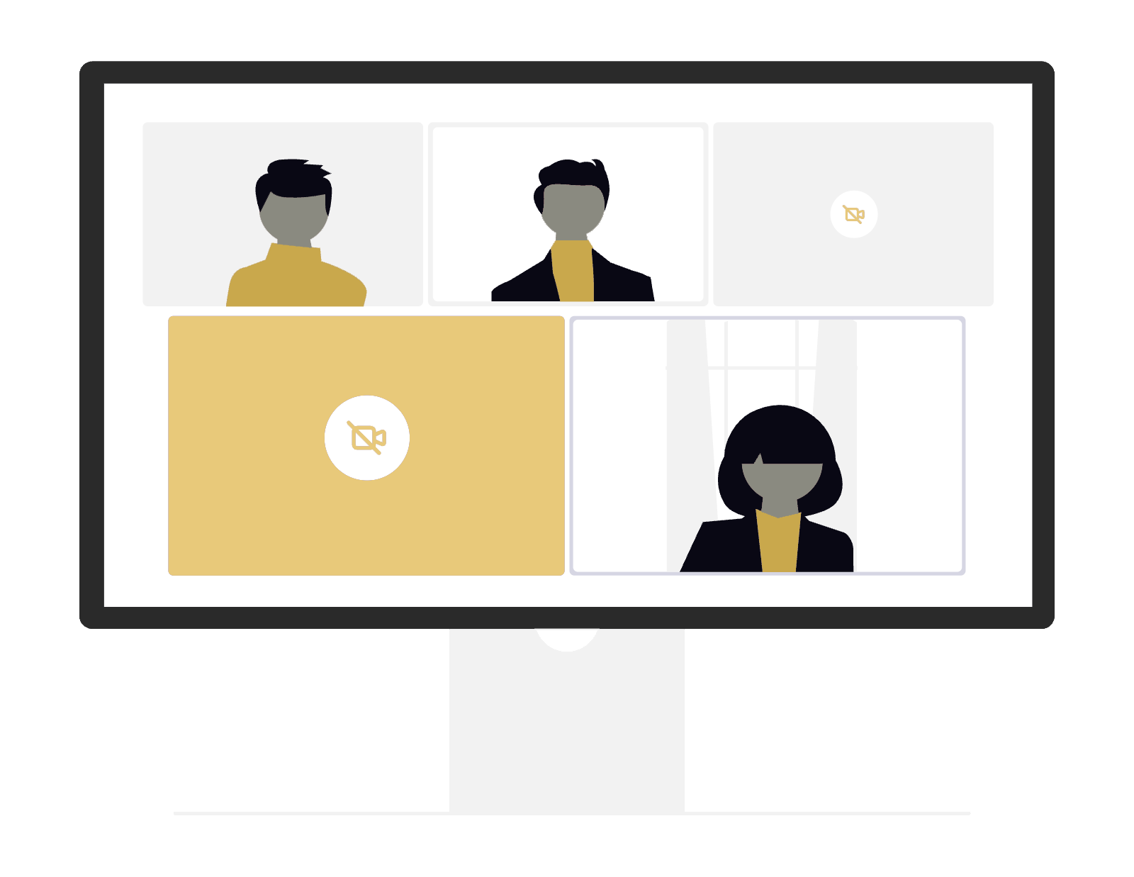 Group video call illustration