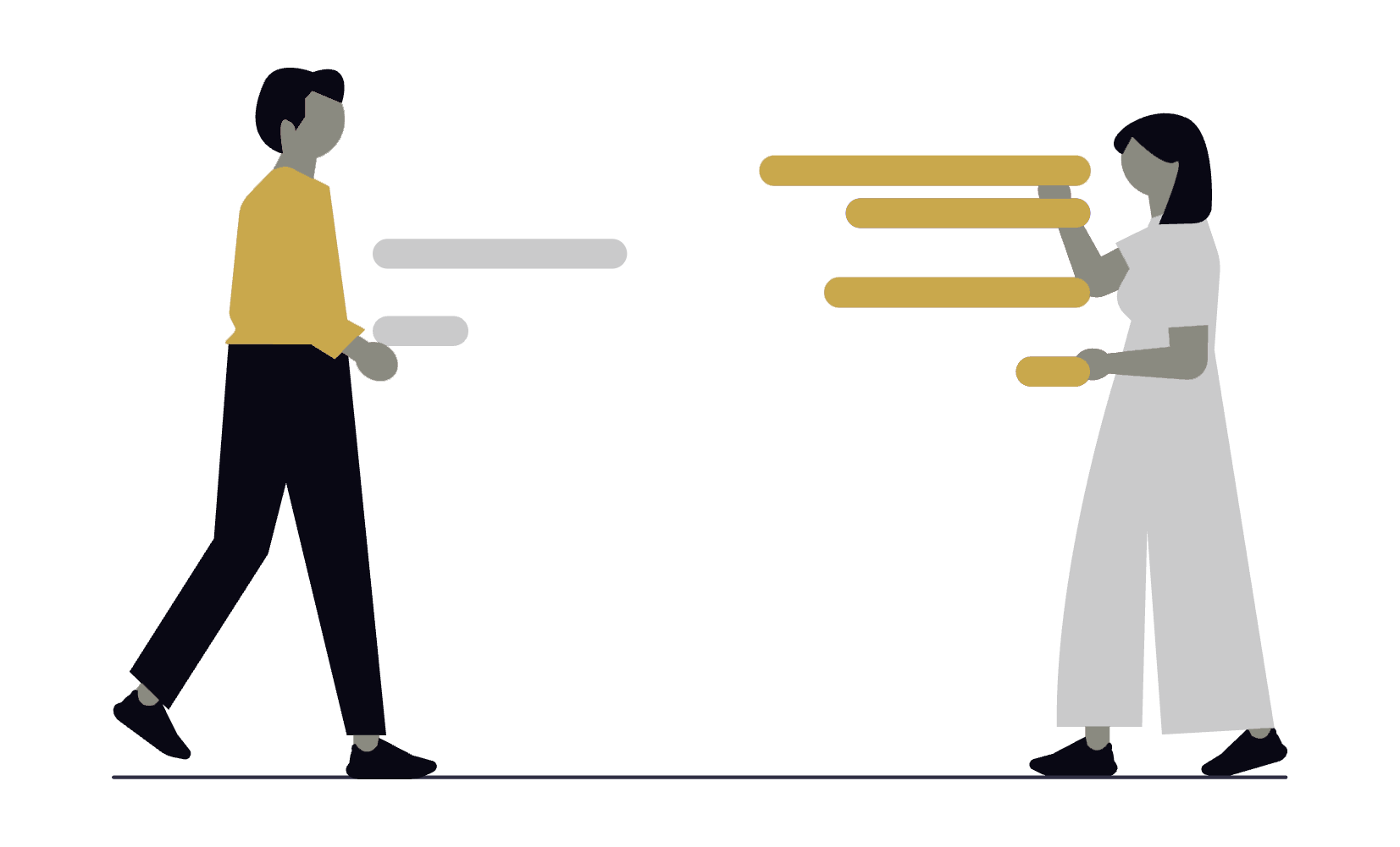 In-person conversation illustration